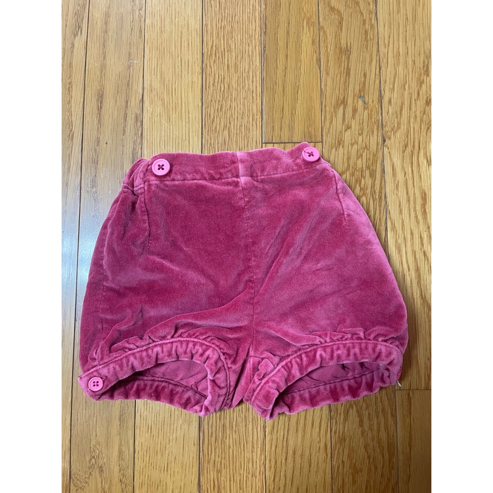 Baby Boden Pink Velvet Bloomers Shorts 12-18M 86cm Puffed Gathered‎ Leg
